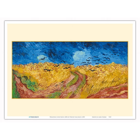Wheatfield with Crows (1890) - From an Original Color Painting by Vincent van Gogh c.1890 - Master Art Print (Unframed) 9in x 12in