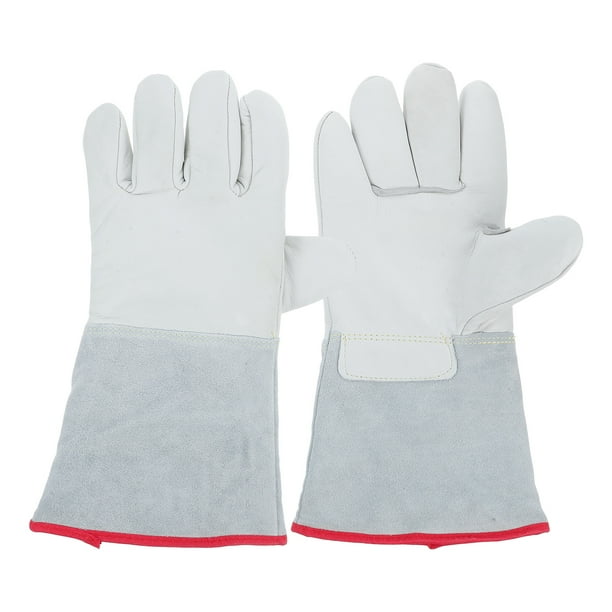 1 par de guantes de conductor de piel de vaca impermeables y aislantes para hombre, guantes de trabajo de seguridad para clima frío, para congeladores y trabajos de construcción