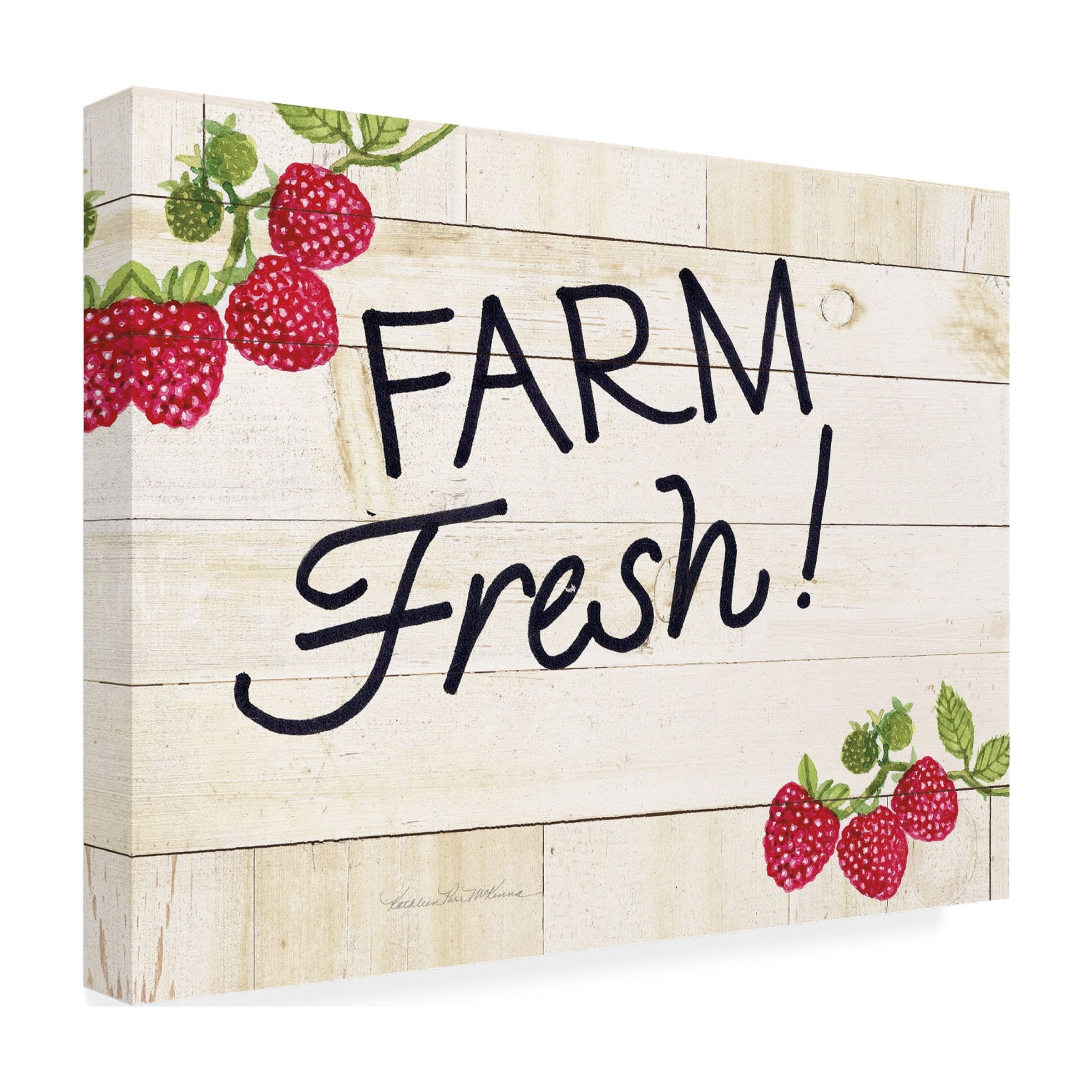 Trademark Fine Art 'Life on the Farm Sign I v2' Canvas Art by Kathleen Parr McKenna