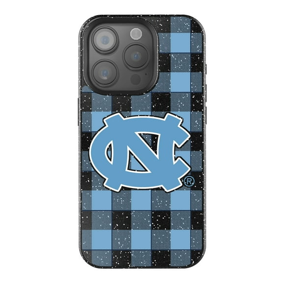 Keyscaper North Carolina Tar Heels Plaid Bling iPhone Case