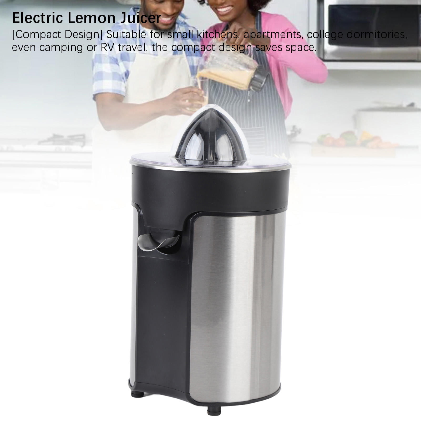 Suodoka 100W Electric Citrus Juicer – 300 ML Capacity, Stainless‑Steel & ABS, Auto‑Rotate,  220V , Compact for Home, Dorm, Camping