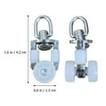 thumbnail image 4 of 20 Pcs Glisseurs de Rail de Rideau Double Roue Rail Roulant, 4 of 7