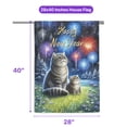 thumbnail image 5 of Happy New Year British Shorthair Family Cheer Winter Midnight Firework House Flag 28x40in Double Sided Cat Lover Kitten Owner Gifts Outdoor Decor - 02025, 5 of 5