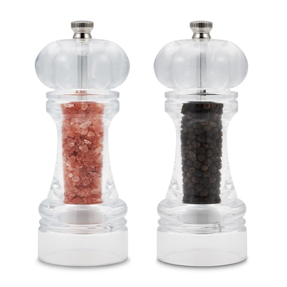 Cole & Mason Liverpool Stainless Steel Acrylic Salt & Pepper Grinding Mill Set 5.5"