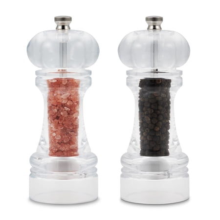 Cole & Mason Liverpool Stainless Steel Acrylic Salt & Pepper Grinding Mill Set 5.5
