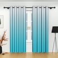 thumbnail image 6 of Lfeey Curtains, Room Darkening, Sky Blue with White, 42x63inch, 2 Panels, 6 of 7