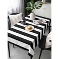 thumbnail image 6 of Black Striped Table Cloth, Modern Farmhouse Black and White Stripes Waterproof Tablecloth for Rectangle Tables, Reusable Washable Fabric Table Cover for Restaurant Kitchen Dining Tables 60"x120", 6 of 6