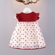 thumbnail image 4 of Odeerbi Niñas Verano Corazón Imprimir Tul Vestido Ruffle Manga Bow Princesa Vestido Sin Mangas, 4 of 8
