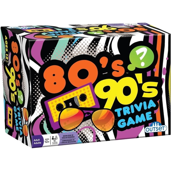 80's 90's Trivia - Includes 220 Cards with Over 1200 Fun Questions and Answers - Ages 12