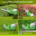 thumbnail image 2 of HOTREE Cordless Hedge Trimmer, Grass Shear, 2-in-1 25000 RPM, Battery Level Indicator, for Shrubs, Gardens, Patios, and Lawns, 2 of 8