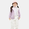 thumbnail image 4 of YunPes Kids Girls Fleece Hooded Jacket Cardigan Winter Warm Zipper Plain Coat Cute Soft Furry Fuzzy Fall Outwear with Pockets, 4 of 5