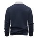 thumbnail image 3 of Kalauyu Mens Long Sleeve Shirts Fashion Color Block Zipper T Shirts, 3 of 8