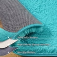 thumbnail image 6 of Janvonne Fluffy Teal Blue Area Rug for Bedroom Living Room Soft 9x12 Fuzzy Rugs Non-Shedding Indoor Plush Rug for Nursery Kids Room Dorm Room Home Decor, High Pile Shaggy Floor Carpets, 6 of 8