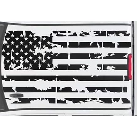 American Flag Vinyl Roof Decal Compatible with and Fits Most SUV's, Cars & Trucks - Custom Made The fit Any Truck or Car - Any Color You Want - American Flag Roof Decal for Trucks and Cars