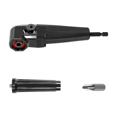 

90 Right Angle Extension Driver Drilling Angle Adapter Screwdriver Hex Wrench Drill Bit Socket Holder -black