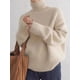 thumbnail image 3 of Suéter de cachemira de cuello alto para mujer, jersey de punto grueso 100% cachemira pura, nuevo otoño e invierno, suelto y lánguido, 3 of 5