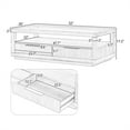 thumbnail image 2 of Maritcute Modern Rectangular Coffee Table, Wooden End Table With Tempered Glass Top, Coffee Table With 2 Storage Drawers, Open Shelf For Living Room, 2 of 9