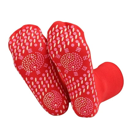 

RPVATI Comfy Socks for Women Gift Crew Heated Sock Warm Foot Heating Socks 1 Pack Red Free Size