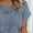 Blue, variant on MORTTIC Women's Lace Splicing Short Sleeve Crew Neck T-Shirt, Summer Loose Fit Casual Tee Top, L