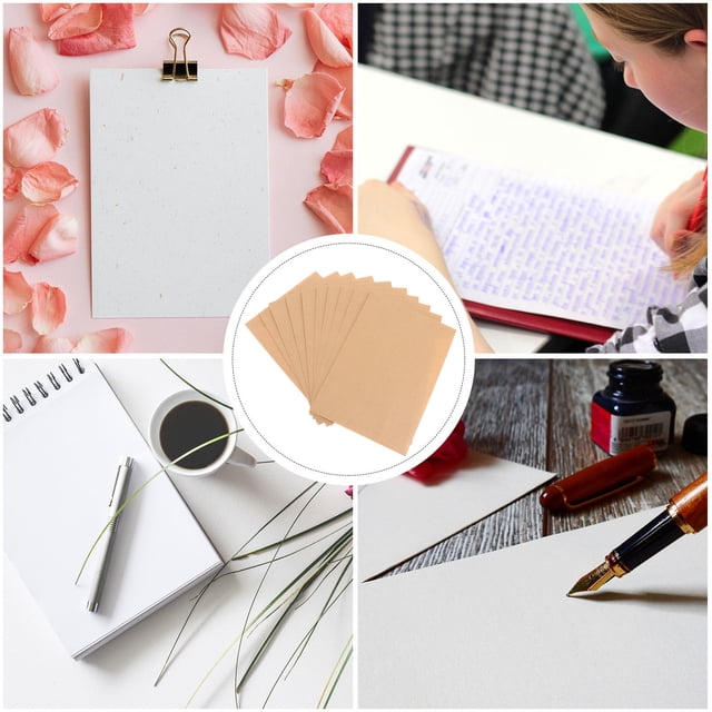 UPOUART 50Pcs Classic Envelopes Light Brown Kraft Paper for Office Business Letter Storage 22.9x16.2cm