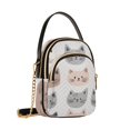 thumbnail image 7 of FORMRS Crossbody Bag for Women Quilted Travel Shoulder Cell Phone Purse with Chain Strap Handbag, Gray Cat Pattern, 7 of 7