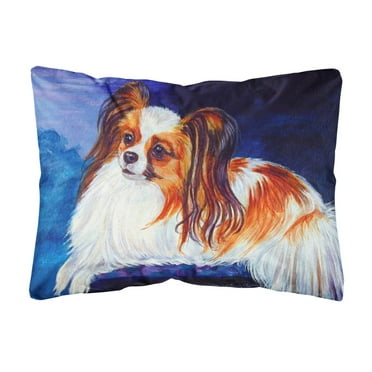 Carolines Treasures 7127PW1216 Papillon Canvas Fabric Decorative Pillow, 12H x16W, multicolor