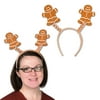 Club Pack of 12 Gingerbread Man Bopper Snap-on Christmas Headband Costume Accessories