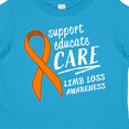 thumbnail image 4 of Inktastic Support Educate Care Limb Loss Awareness Orange Ribbon Boys or Girls Toddler T-Shirt, 4 of 5