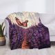 thumbnail image 3 of Fotbe Butterfly Over Lavender Manta de Franela con Estampado, Manta Ultrasuave para Cama, Sofá, Auto, Hipoalergénica y Antibolitas-60"x50", 3 of 6