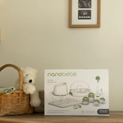 Nanobebe Baby Bottle Ultimate Feeding and Cleaning Set, Newborn to Baby, Sage