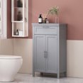 thumbnail image 3 of Yardi Yard Gray Shaker-Style Linen Cabinet, MDF, 1 Door + 2 Shelves + 1 Drawer, for Modern Bathroom Storage, 3 of 12