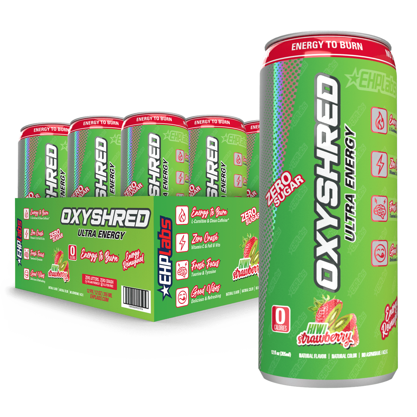 Buy OxyShred Ultra Energy Drink by EHPlabs Performance Carbonated Energy Drink 12Pack Online
