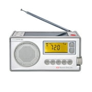 C. Crane CCRadio Solar Wind-Up Portable Emergency Crank Digital Radio AM, FM, NOAA Weather & Alert, Built in LED Flashlight and Cellphone Charger, Battery Operated & Everyday Use