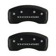 thumbnail image 2 of MGP 4 Caliper Covers Engraved Front & Rear With out stripes/Dodge Matte Black finish silver ch, 2 of 2