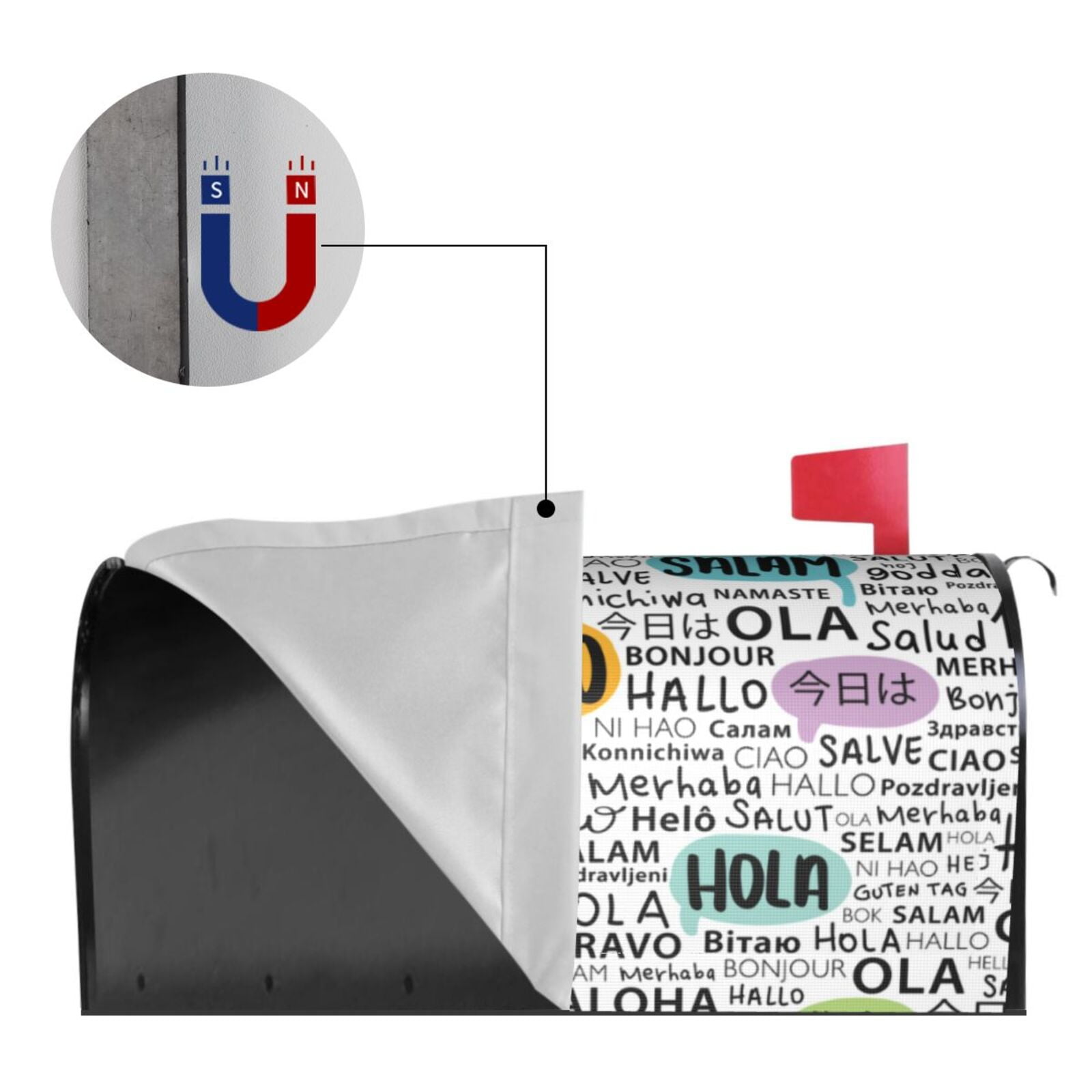 Kdxio Magnetic Mailbox Cover 21x18 in Mailbox Cover Outdoor Decoration Holiday Mailbox Covers for Home Garden Yard-21x18 in