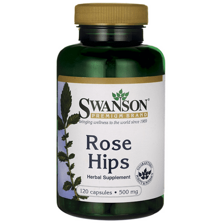 Swanson Rose Hips Capsules, 500 mg, 120 Ct (Best Roses For Rose Hips)
