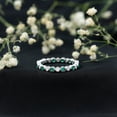 thumbnail image 6 of Rosec Jewels Lab Created Emerald Moissanite Eternity Band Ring for Women (AAAA Quality), 10K White Gold, US 11.50, 6 of 8