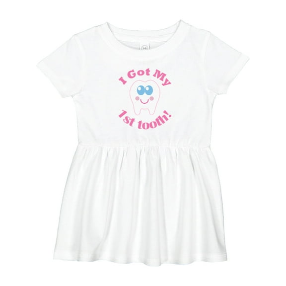 Inktastic I Got My 1st Tooth Girls Baby Dress