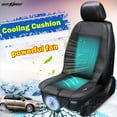 thumbnail image 4 of Cooling Car Seat Cover Leather Front Seat Fresh Summer Cooling Chair Cushion Pad Air Fan Ventilation, 4 of 6