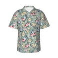 thumbnail image 1 of Balery Rose Flowers Camisas hawaianas de manga corta para hombre, camisas playeras de corte holgado, camisas de vacaciones con botones,Large, 1 of 7