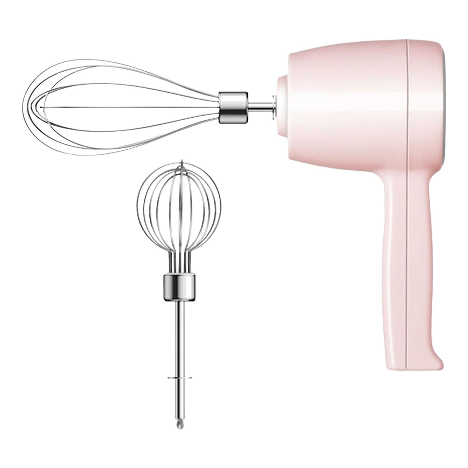 Fiocias Hand Mixer Electric Food Mixer Stable Lightweight Electric Food Blender Handheld Pink