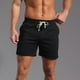 thumbnail image 1 of pstuiky Pantalones cortos de gimnasio, Pantalones cortos casuales de moda para hombre, de color liso, con bolsillo y cintura elástica. Pantalones cortos cargo, 1 of 7