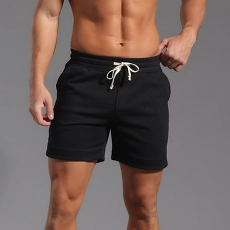 Men Apparel Dgankt Mens Athletic Workout Shorts 4 Cotton Casual Shorts Elastic Waist Joggers Sports Sweat Shorts Large Size Available