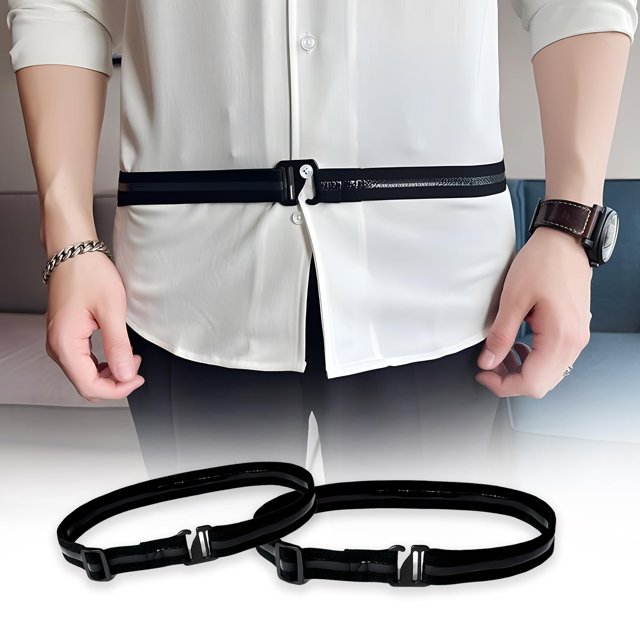 Jumpingount Camisa para hombres y mujeres, el mejor cinturón para mantener la camisa en su lugar, correas para sujetar camisas a prueba de arrugas Cinturones
