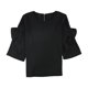 thumbnail image 2 of Blusa Alfani con Volantes y Cremallera Trasera para Mujer Negro Extragrande, 2 of 2
