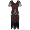 thumbnail image 5 of PrettyGuide Women's 1920s Dress Sequin Art Deco Flapper Dress with Sleeve, 5 of 7
