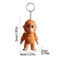 thumbnail image 3 of Cute Monkey Doll Keychain, Deformable Stuffed Animal Keyring, Durable Plush Bag Charm for Keys & Backpacks, Novelty Gift for Kids & Adults, 3 of 6