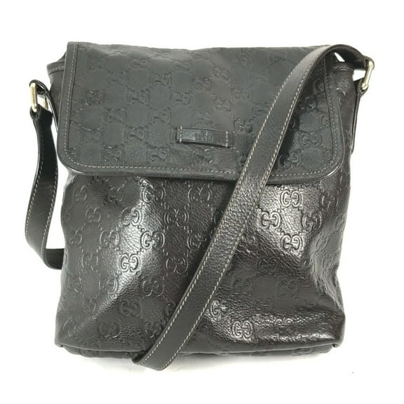Pre-Owned GUCCI 223666 Guccissima GG Pochette Shoulder Bag in Shimmer Leather, Men's,... (Good)