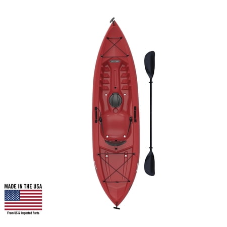 Lifetime Tamarack 10 ft Sit-On-Top Kayak with Paddle, Fire Red (90486)