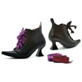 thumbnail image 1 of Womens Black Witch Costume Boots Size 6, 1 of 2
